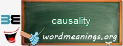 WordMeaning blackboard for causality